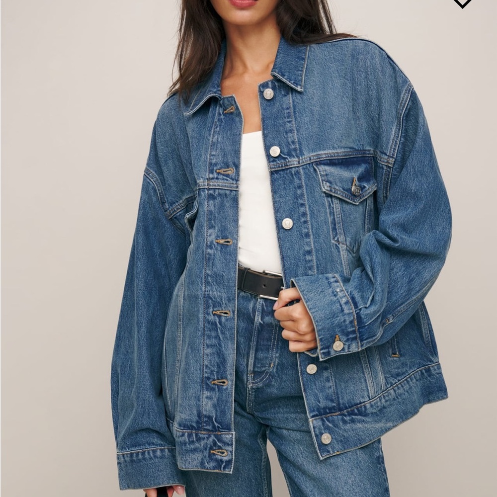 Brooks Oversized Denim Jacket in Lesina, Size XS